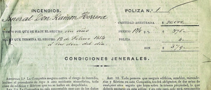 Los 163 años de la primera póliza de seguros