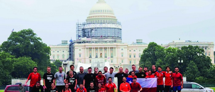 Embajada chilena y asesores del Senado juegan “pichanga” en Washington